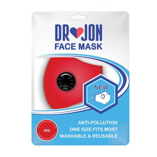 Load image into Gallery viewer, Dr Jon Face Mask 5 Layer Breathable and Washable Mask with Filter Sleeve - Red