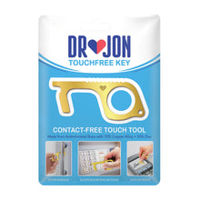 Load image into Gallery viewer, Dr Jon TouchFree Key Contact-Free Touch Tool Antimicrobial Brass