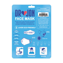 Load image into Gallery viewer, Dr Jon Face Mask 5 Layer Breathable and Washable Mask with Filter Sleeve - White