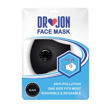 Load image into Gallery viewer, Dr Jon Face Mask 5 Layer Breathable and Washable Mask with Filter Sleeve - Black
